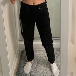 Black Hi-Rise Girlfriend Jeans